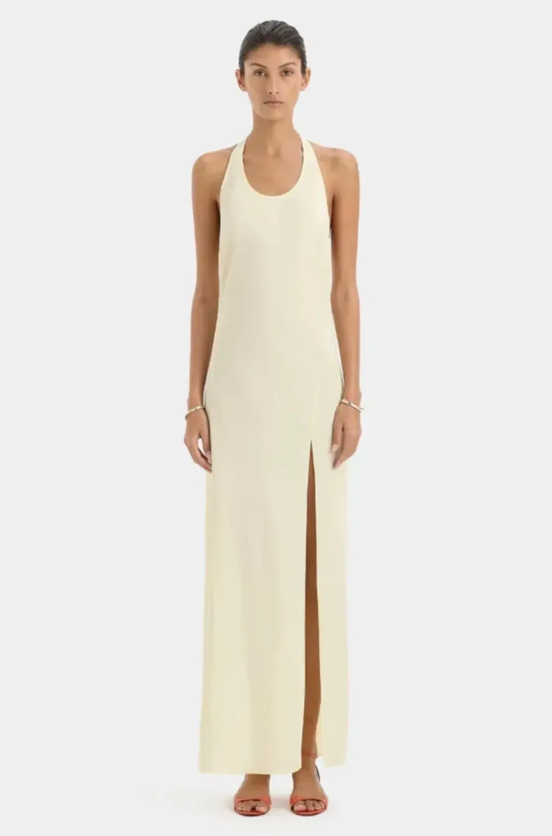 Sir strobe gown butter size 8  for rent on The Volte - main image