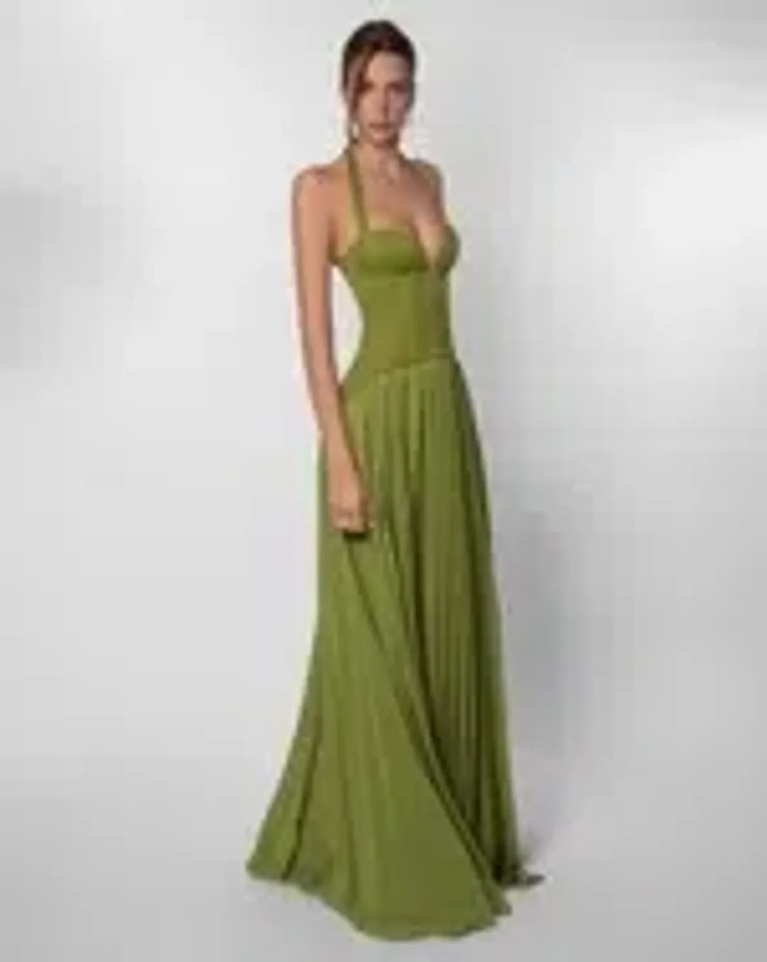 Fenity Gaia Maxi Dress in Green Size M for rent on The Volte - main image