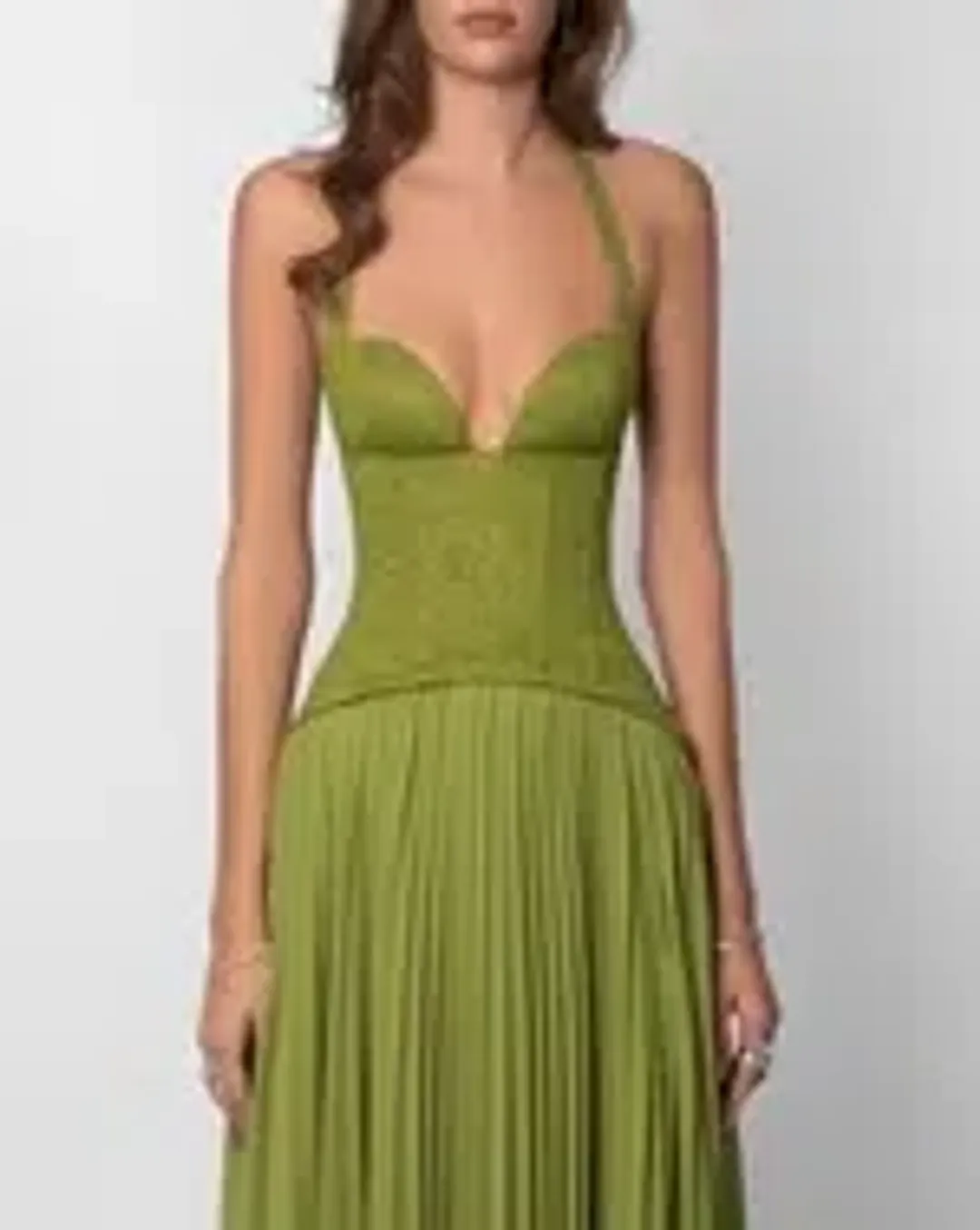 Fenity Gaia Maxi Dress in Green Size L for rent on The Volte - main image