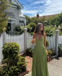 Fenity Gaia Maxi Dress in Green Size L for rent on The Volte - image 5