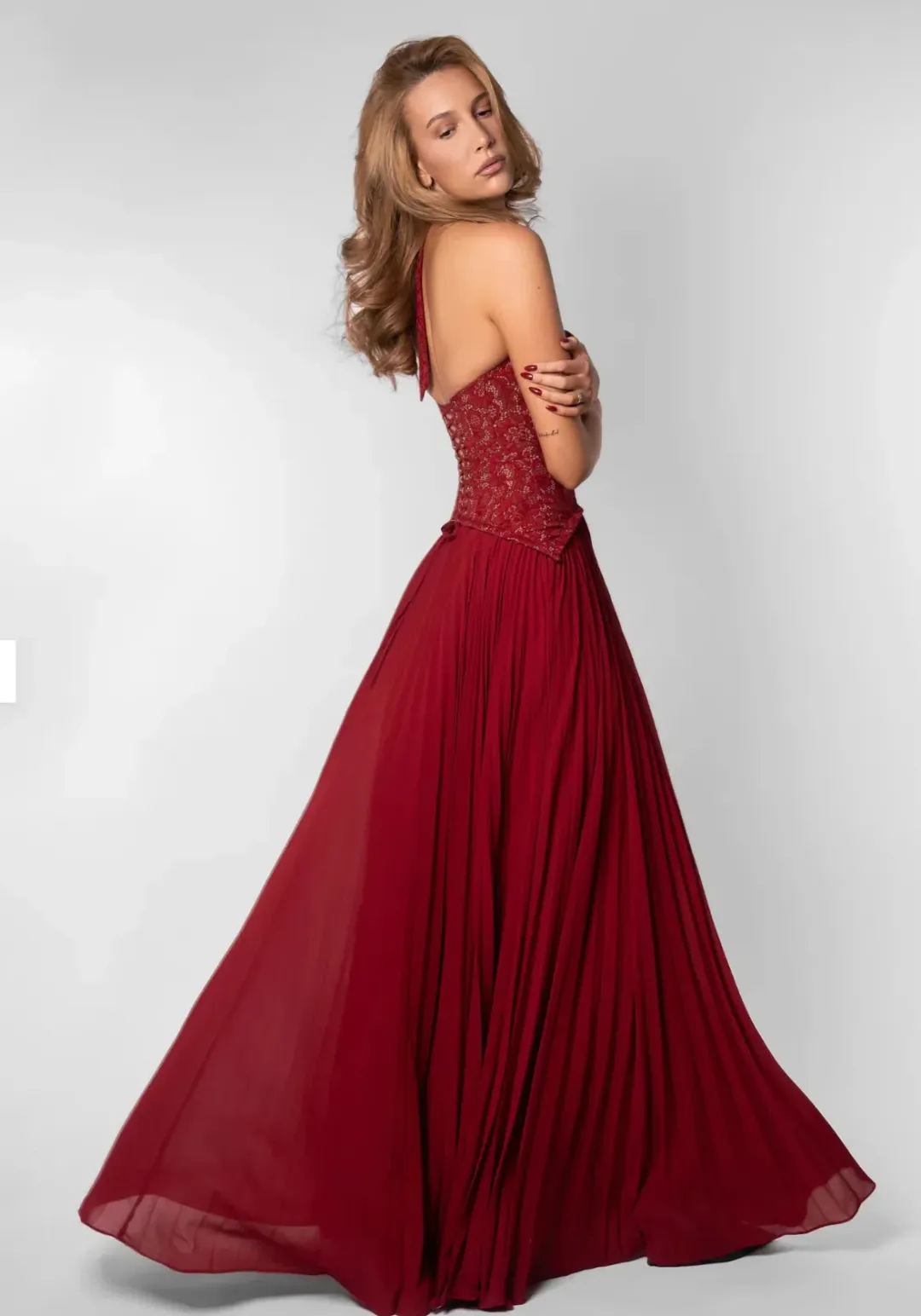 Fenity Gaia Maxi Dress in Red Size XS for rent on The Volte - main image