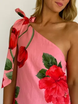 By Nicola Sorrento Maxi Dress In Raspberry Bloom for rent on The Volte - image 2