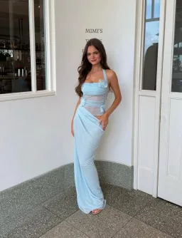 Benni Florence maxi dress in aqua size 10 for rent on The Volte - image 1