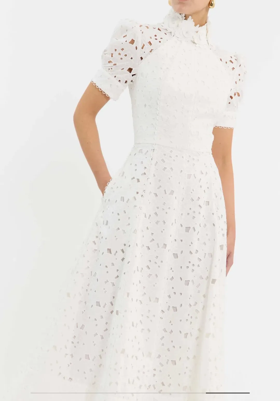 Rebecca Vallance KITSU SHORT SLEEVE MIDI DRESS for rent on The Volte - main image