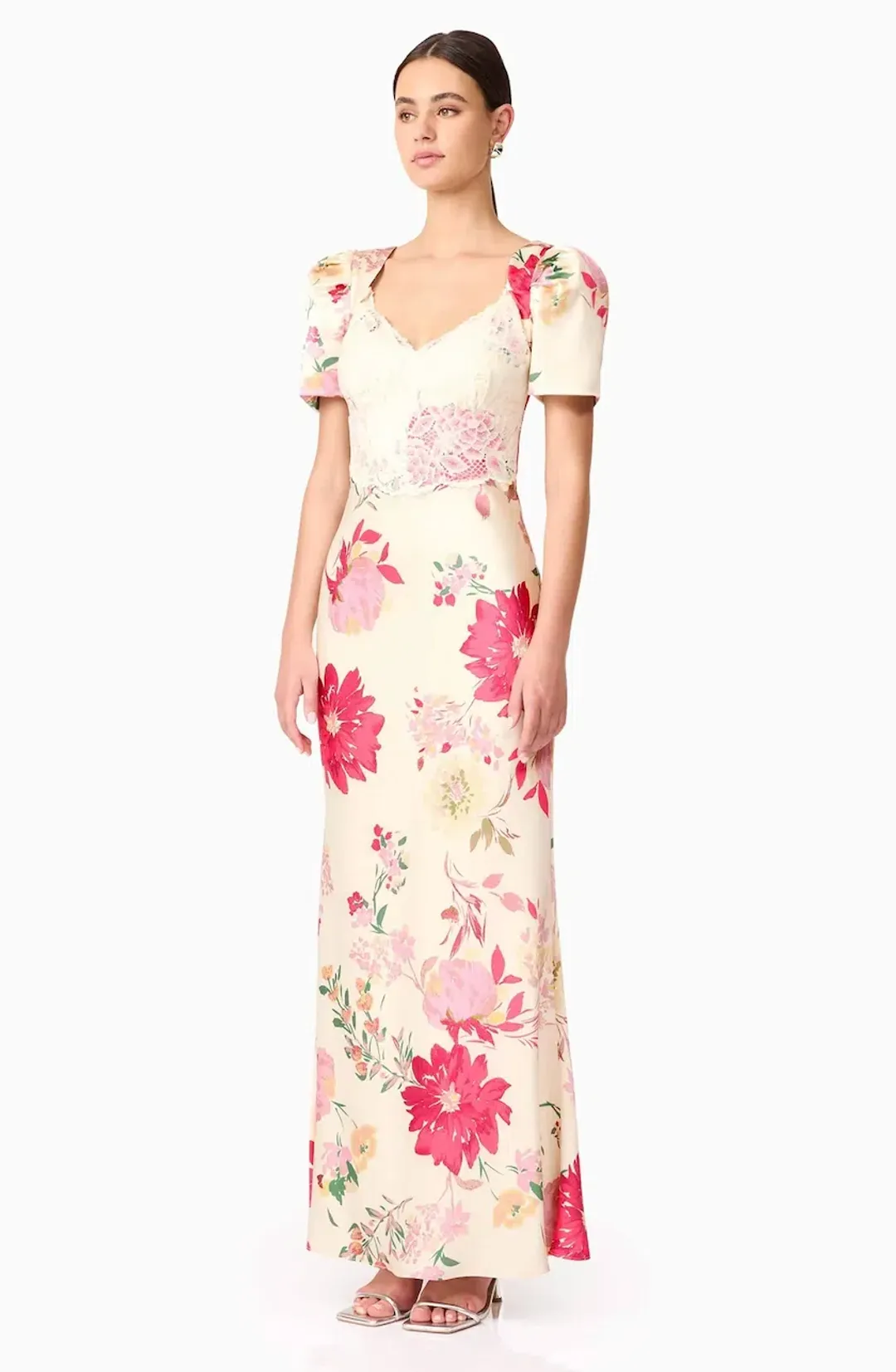 Elliatt Rosalina Puff Sleeve Maxi Dress in Floral for rent on The Volte - main image