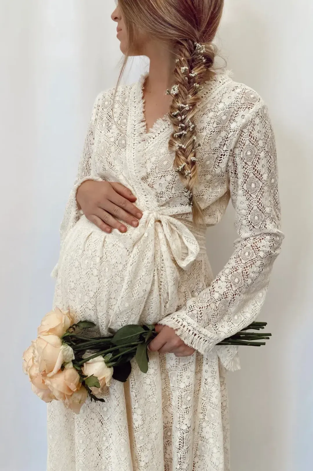 Coven & Co Boho Maternity Pirate Queen Gown Cream  Size XL / AU 16 for rent on The Volte - main image