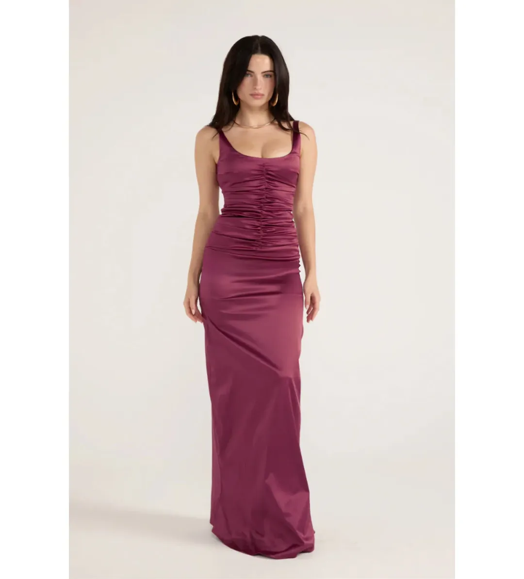 Ance Gria Atlein Gown Plum Size L/AU 12 for rent on The Volte - main image