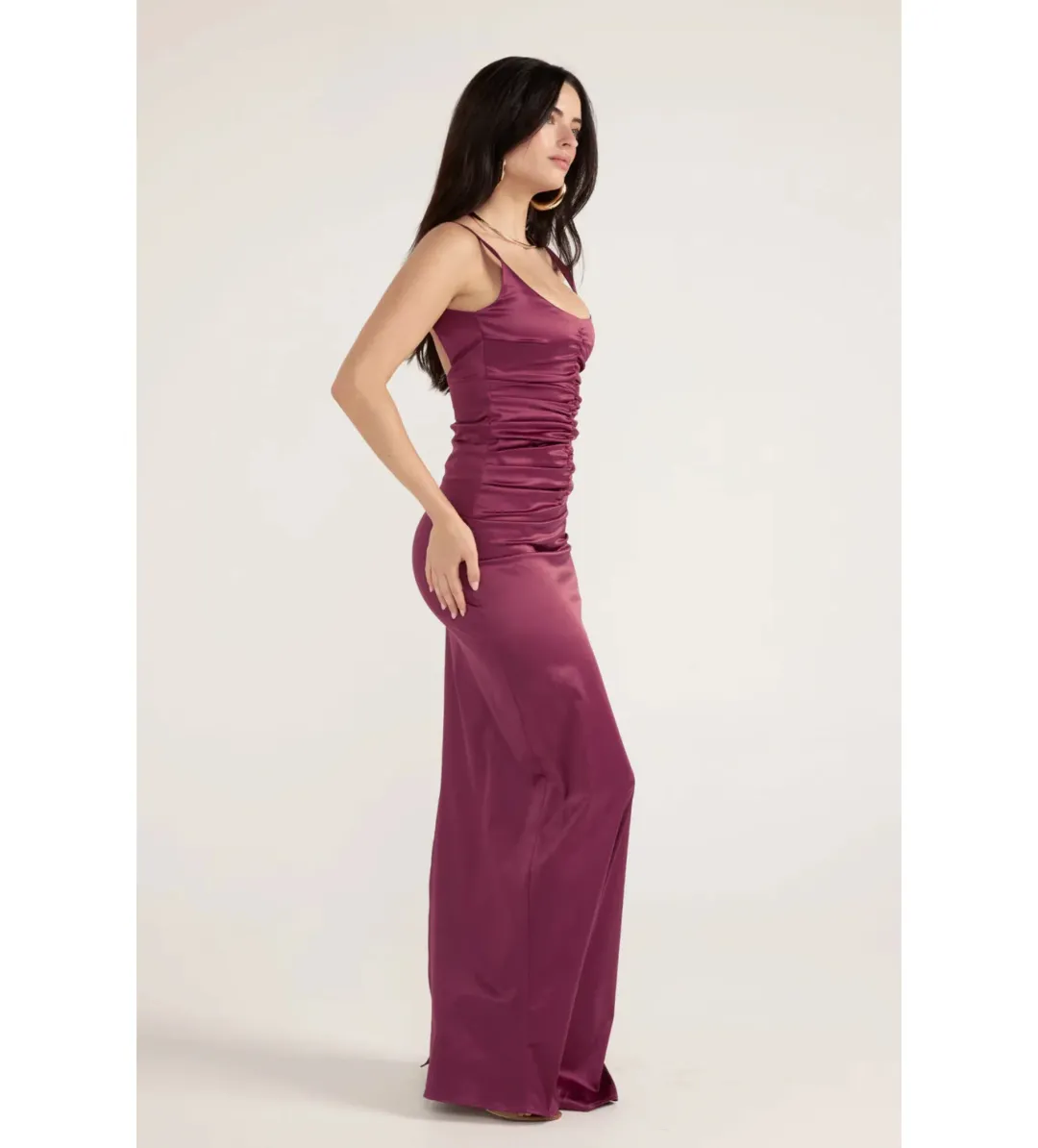 Ance Gria Atlein Gown Plum Size L/AU 12 for rent on The Volte - main image