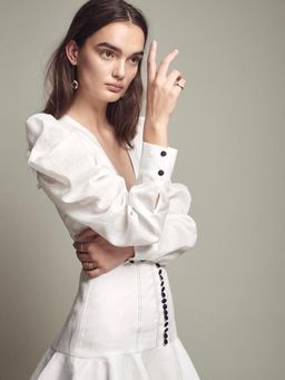 Joslin Norah Dress White Size 6 for rent on The Volte - image 2