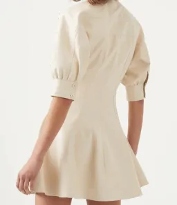 Aje Claire Pearl Mini Dress Sandstone Beige  for rent on The Volte - image 2