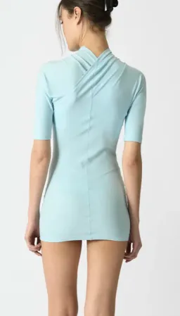 NUOVO PARIS Drapee Dress Baby Blue Size 1 (AU6, XS-S) for rent on The Volte - image 3