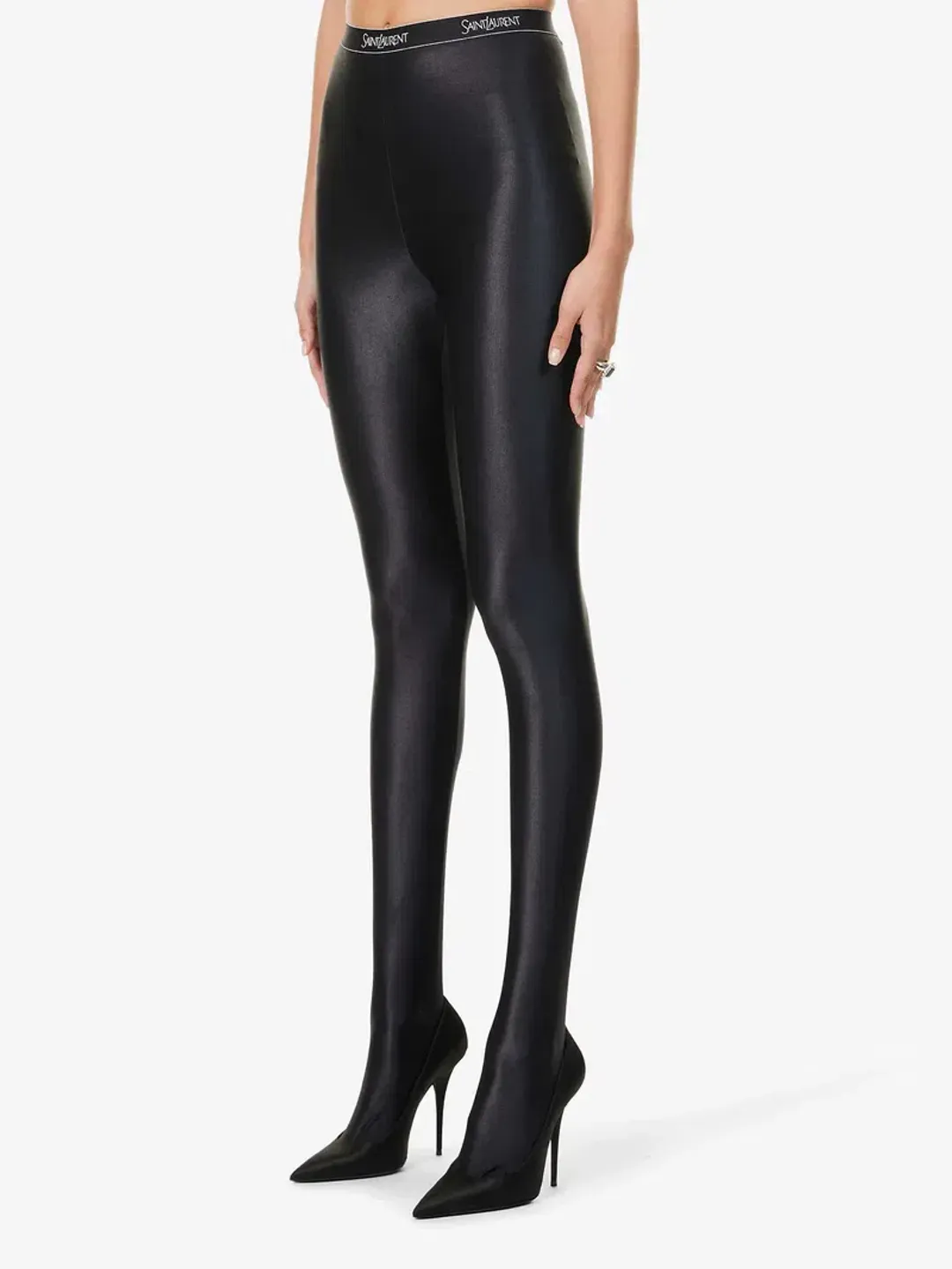 Saint Laurent  glossed stretch leggings for rent on The Volte - main image