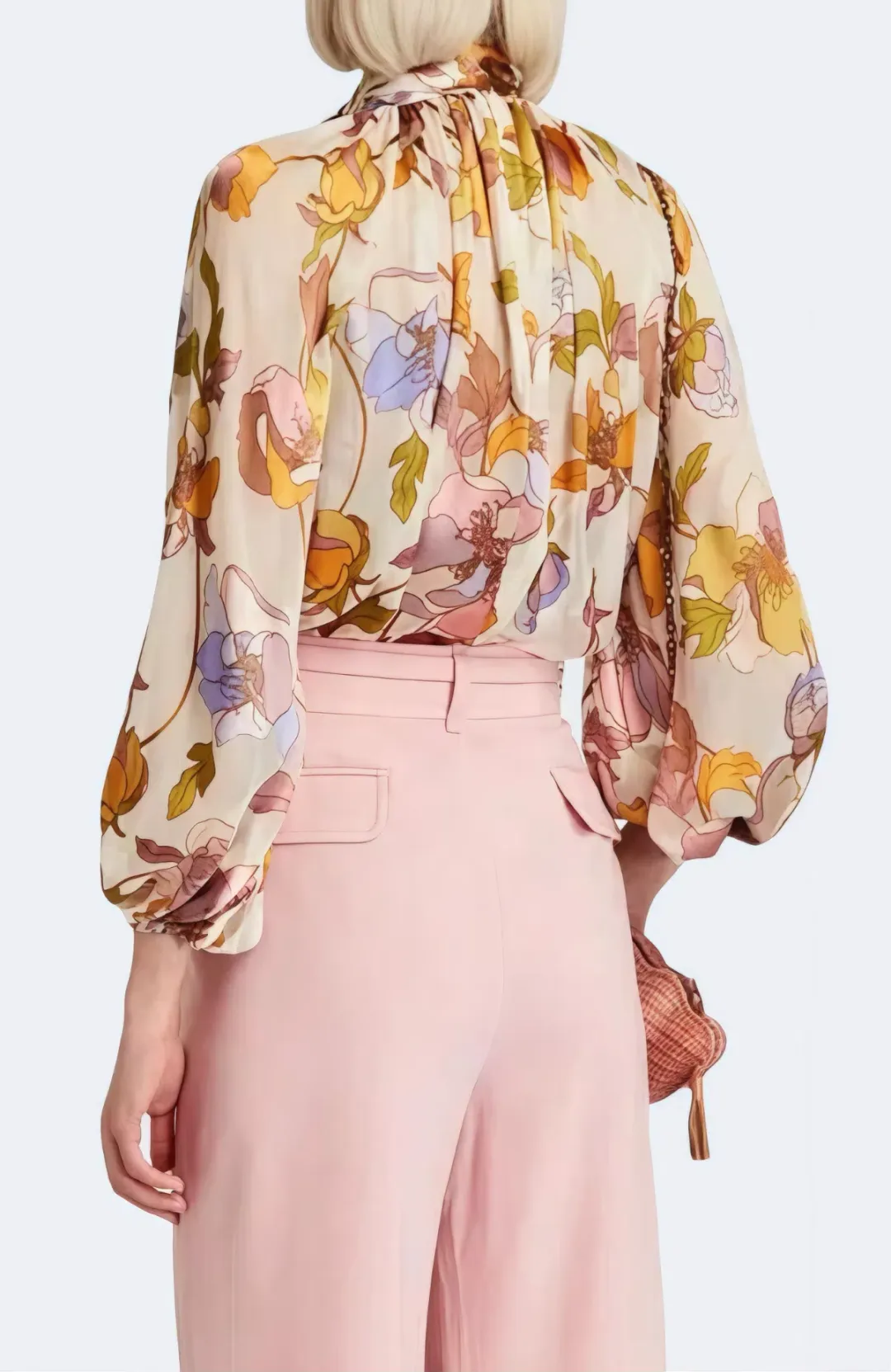 Zimmermann Tempo Swing Floral Silk Blouse Size AU 10 / 1 for rent on The Volte - main image