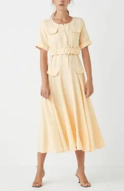 Steele Reeta Midi Dress Creamy Vanilla Size AU 8 / S for rent on The Volte - image 1