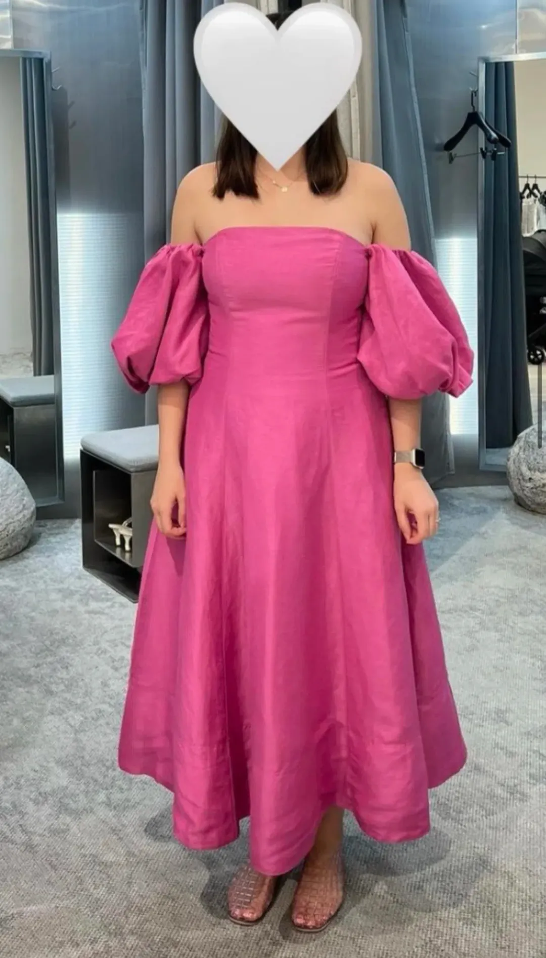 Aje Incarnation Midi Dress in Magenta Size 10 for rent on The Volte - main image