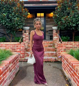 Ance Gria Atlein Gown in Plum for rent on The Volte - image 1