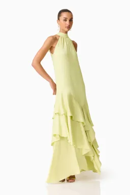 Elliatt Varella Halter Gown in Pistachio Green Size S/AU 8 for rent on The Volte - image 3