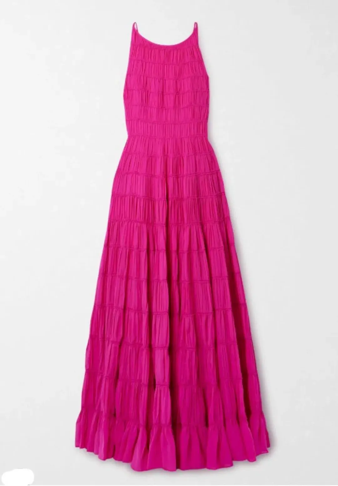 Aje Rosewood Ruched Maxi Dress Magenta Size AU 6 for rent on The Volte - main image