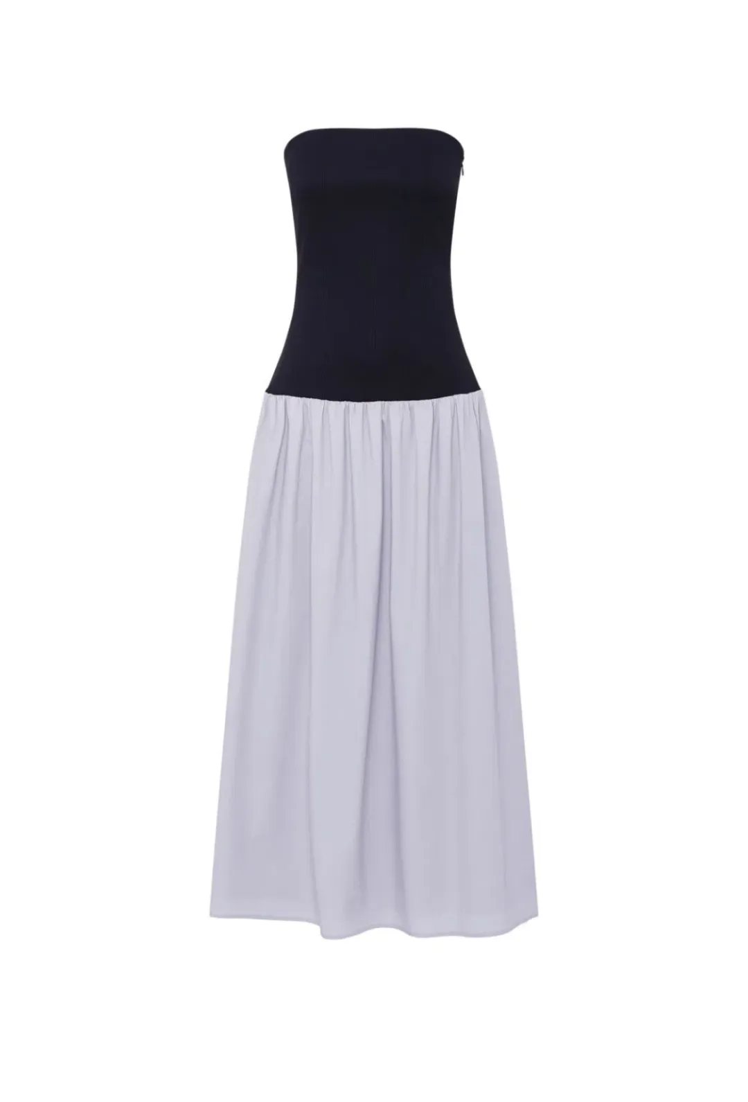 Anna Quan Amyra Strapless Midi Dress Grey Dove Size 10 for rent on The Volte - main image