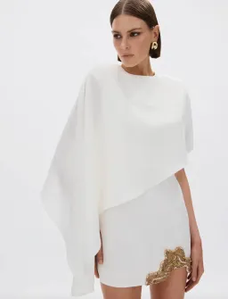 Rachel Gilbert Amari Mini Dress Ivory RG Size 0 (would fit an AU6-8) - Hen's & Bachelorette Party White Dress for rent on The Volte - image 4
