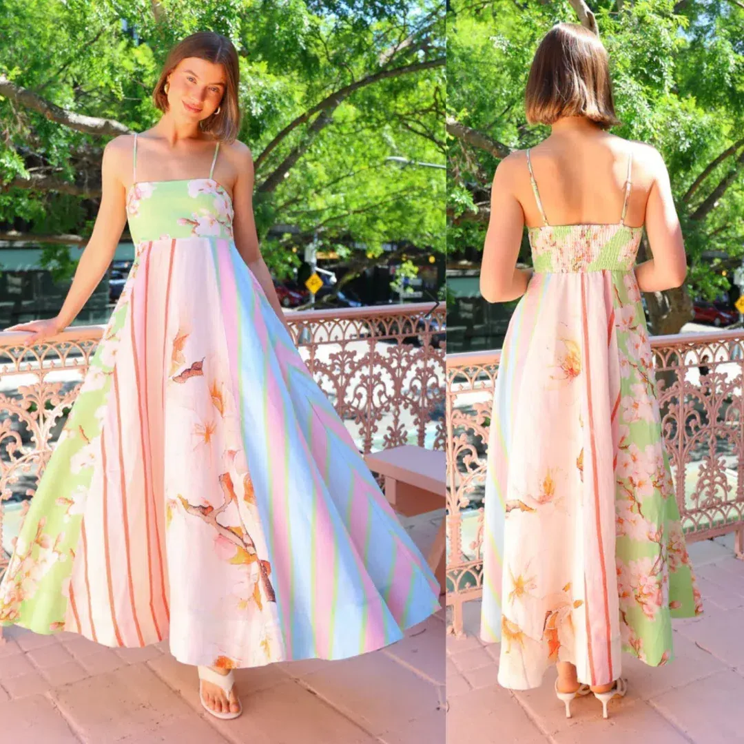 Aston Studio Rue Dress in Hana Multi Size 8 for rent on The Volte - main image