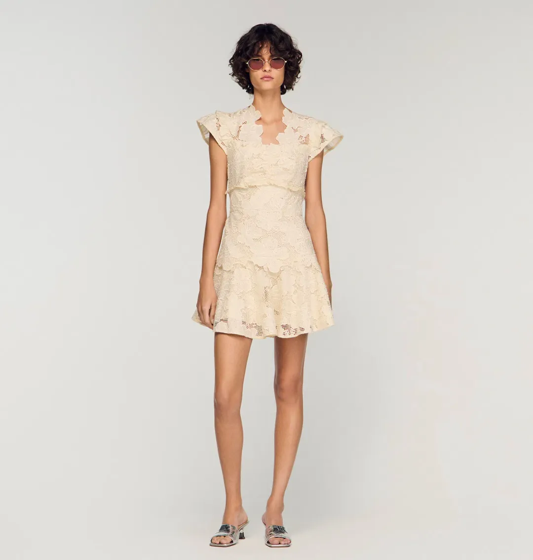 Short Guipure Dress for rent on The Volte - main image
