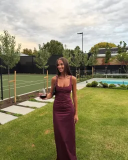 Ance Gria Atlein Gown Plum Size S (6-8) for rent on The Volte - image 3
