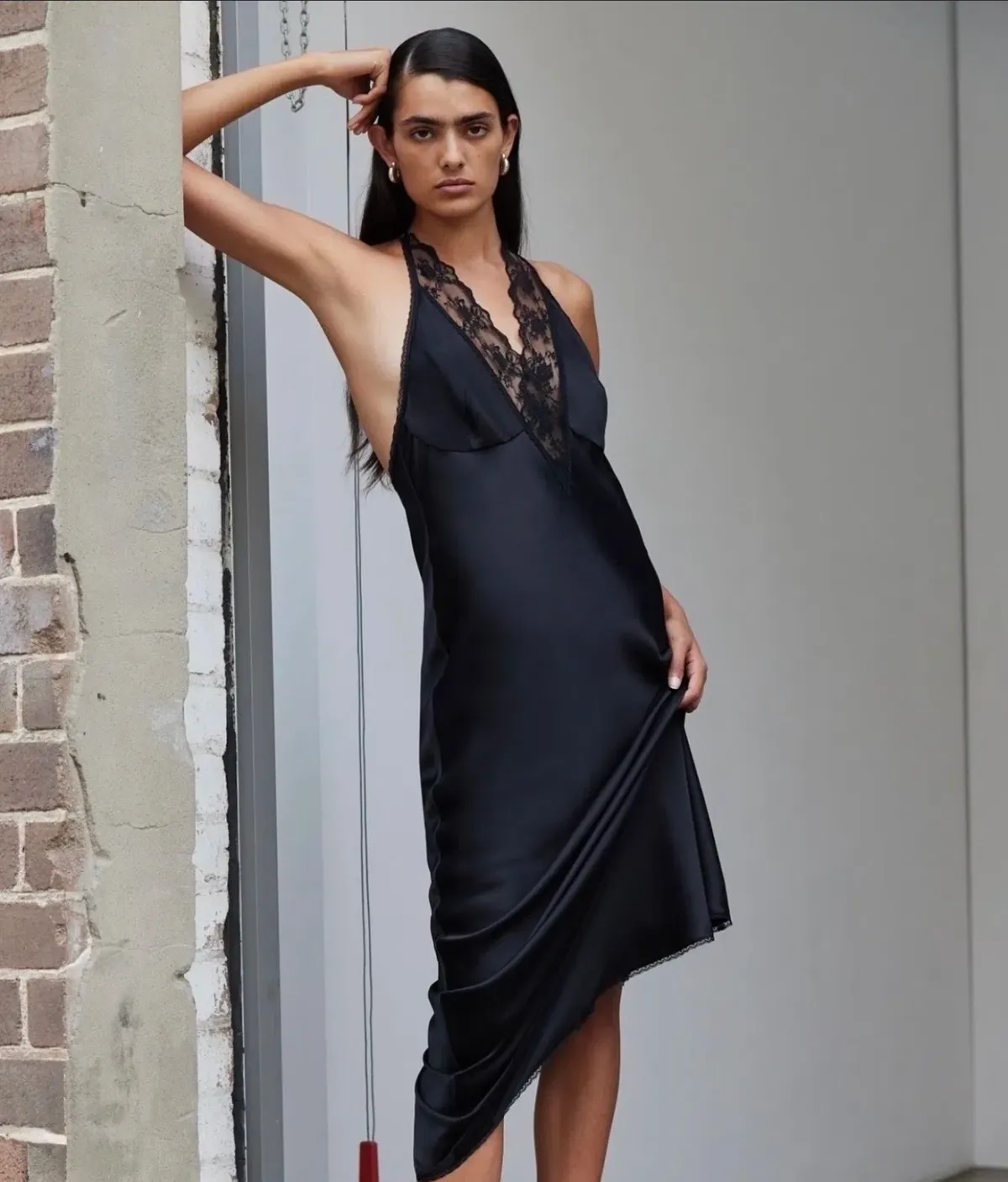 SIR THE LABEL ARIES DRESS BLACK for rent on The Volte - main image