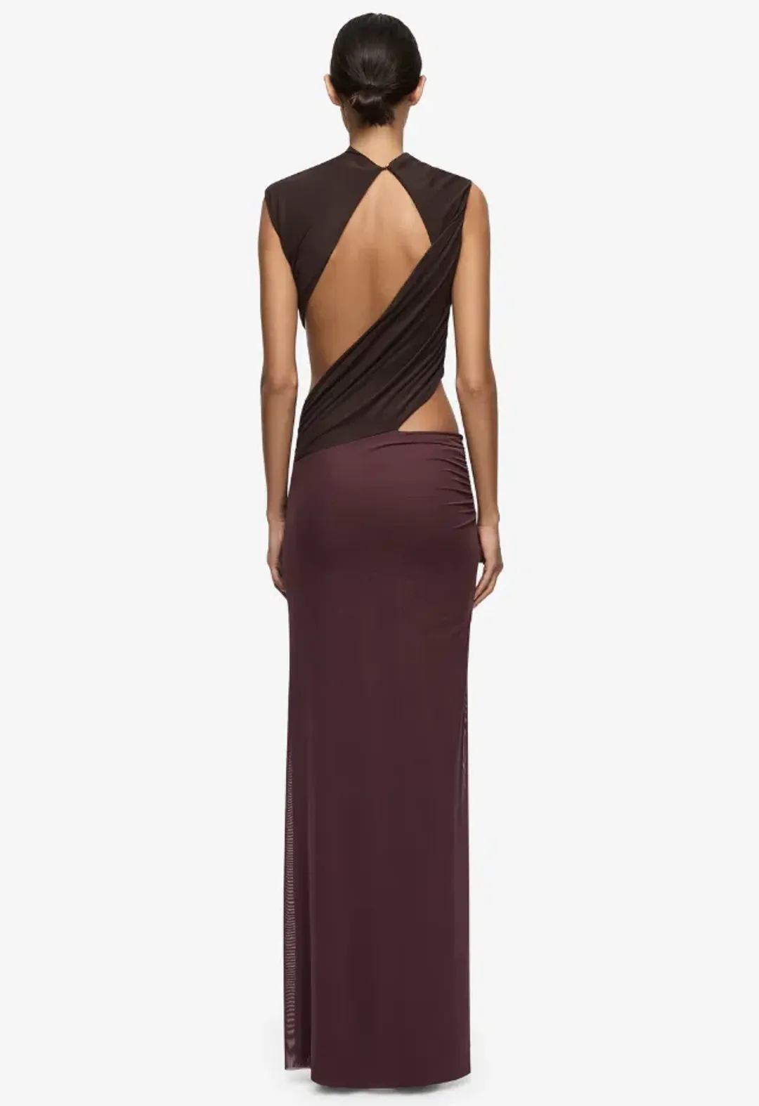 Bec & Bridge CONNI MAXI DRESS AUBERGINE/DARK CHOC Size 12 for rent on The Volte - main image