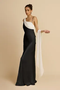 Arcina Ori HELENA DRESS BLACK & IVORY Size S for rent on The Volte - image 1