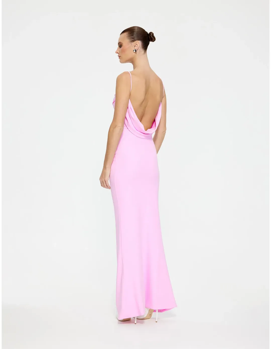 Effie Kats - Havilland Low Back Floor Length Gown "Taffy Pink" Size S for rent on The Volte - main image