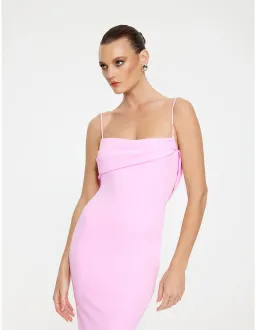 Effie Kats - Havilland Low Back Floor Length Gown "Taffy Pink" Size S for rent on The Volte - image 4