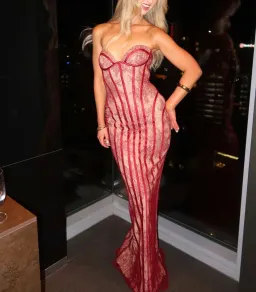 BABY BOO SIAN MAXI DRESS BURGUNDY / SIZE 8 for rent on The Volte - image 5