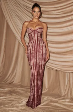 BABY BOO SIAN MAXI DRESS BURGUNDY / SIZE 8 for rent on The Volte - image 1