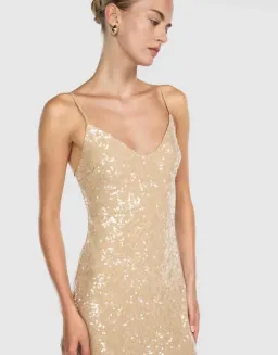 Manning Cartell Light Angles Slip Dress Gold Nude  for rent on The Volte - image 1
