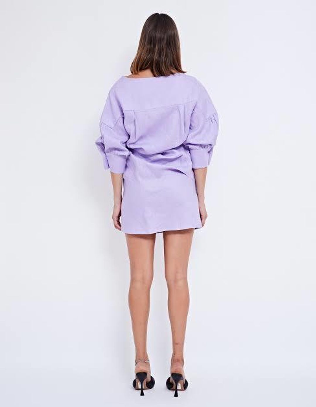 Pfeiffer Seeka Linen Twist Dress Purple Size 10  for rent on The Volte - main image