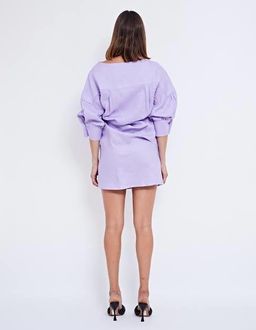 Pfeiffer Seeka Linen Twist Dress Purple Size 10  for rent on The Volte - image 4