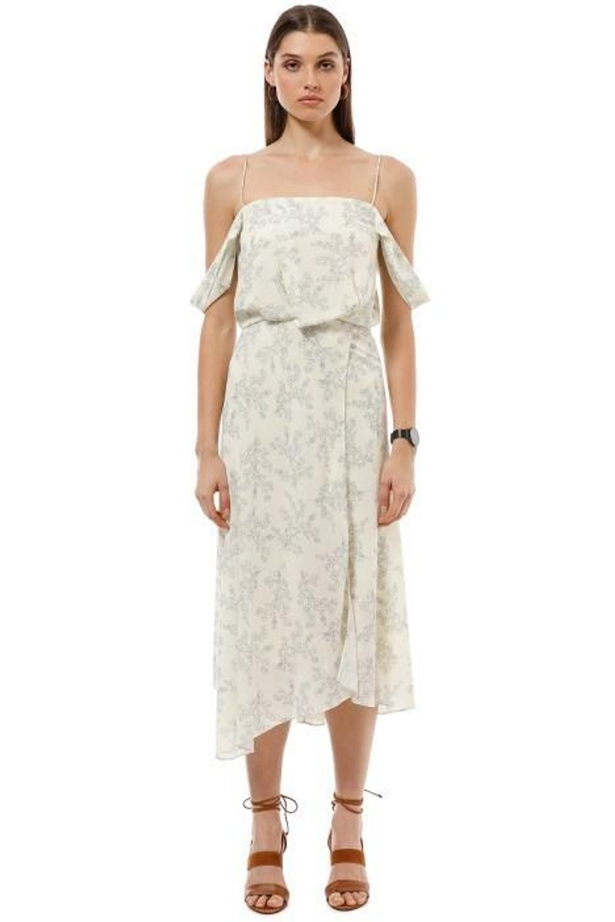 Camilla and Marc Lucia Midi Dress Print White Size 14 for rent on The Volte - main image