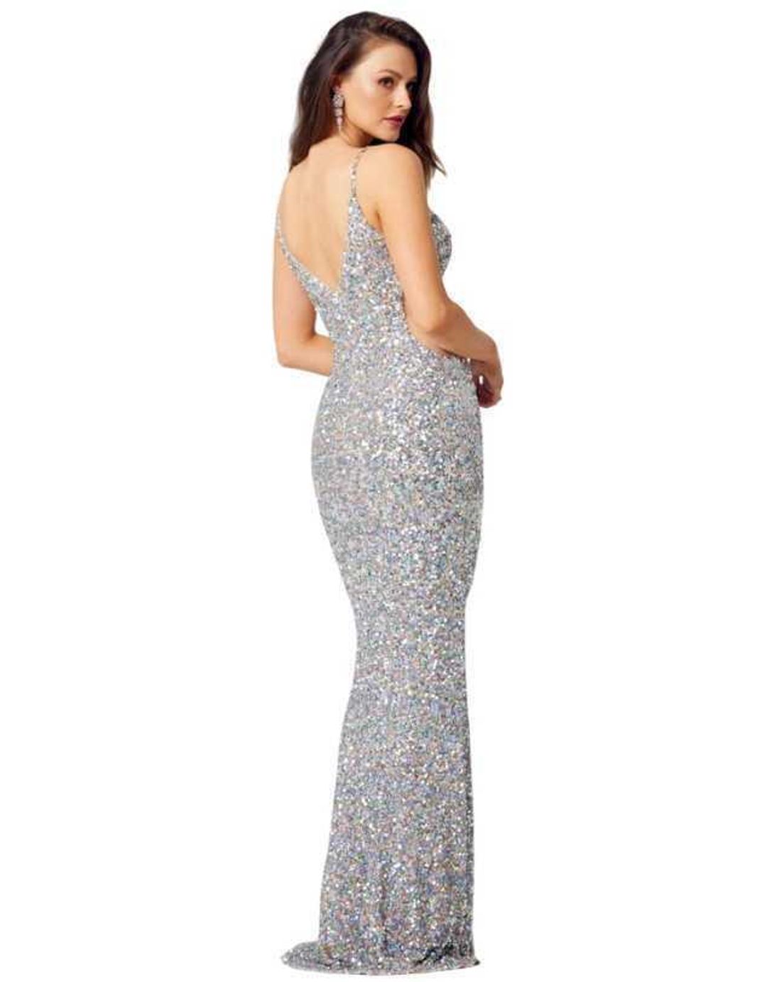 Tania Olsen Anastasia Gown silver size 10 for rent on The Volte - main image