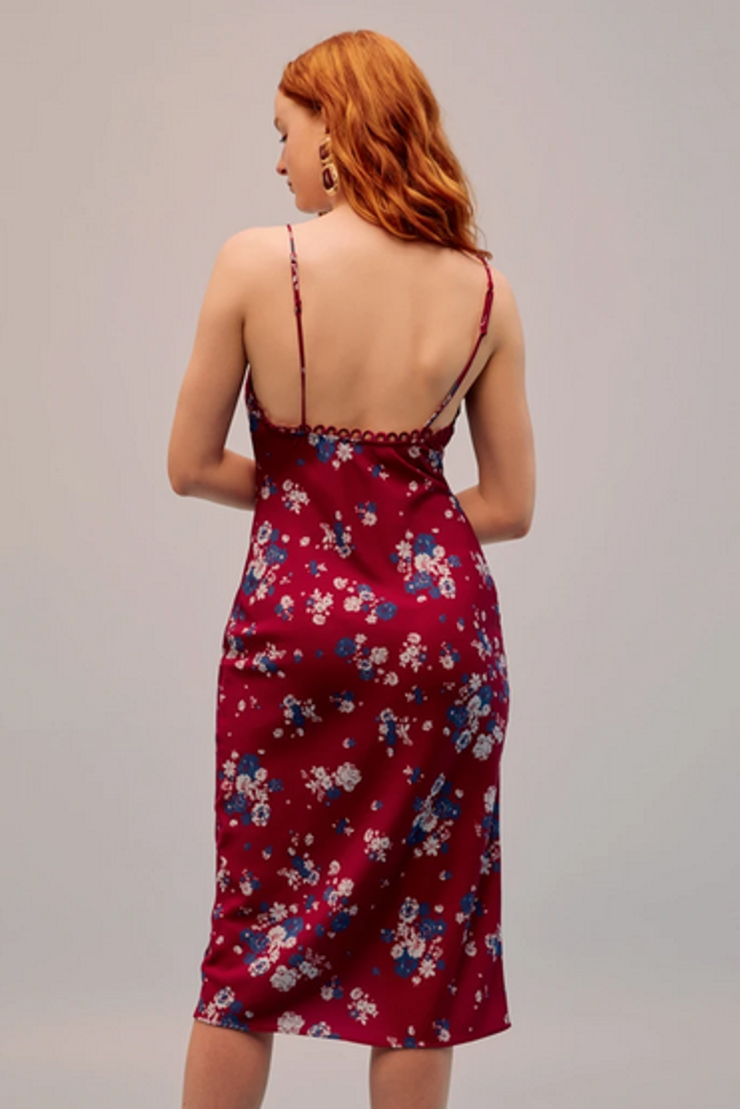 Keepsake The Label Cherished Midi Dress in Raspberry Bloom Floral Size 10 for rent on The Volte - main image