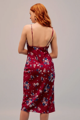 Keepsake The Label Cherished Midi Dress in Raspberry Bloom Floral Size 10 for rent on The Volte - image 3
