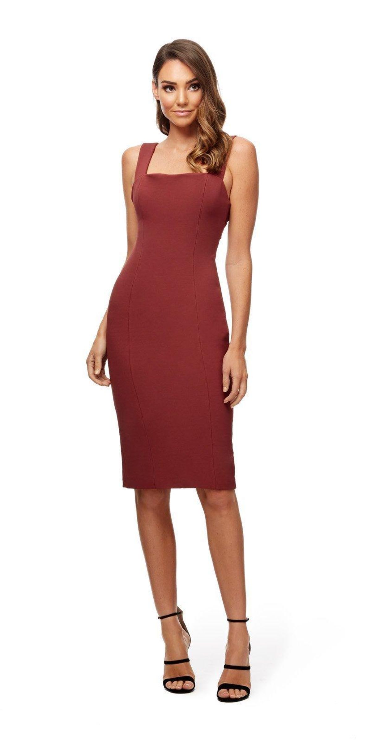 Kookai Roxy Dress Burgundy Size 6 for rent on The Volte - main image