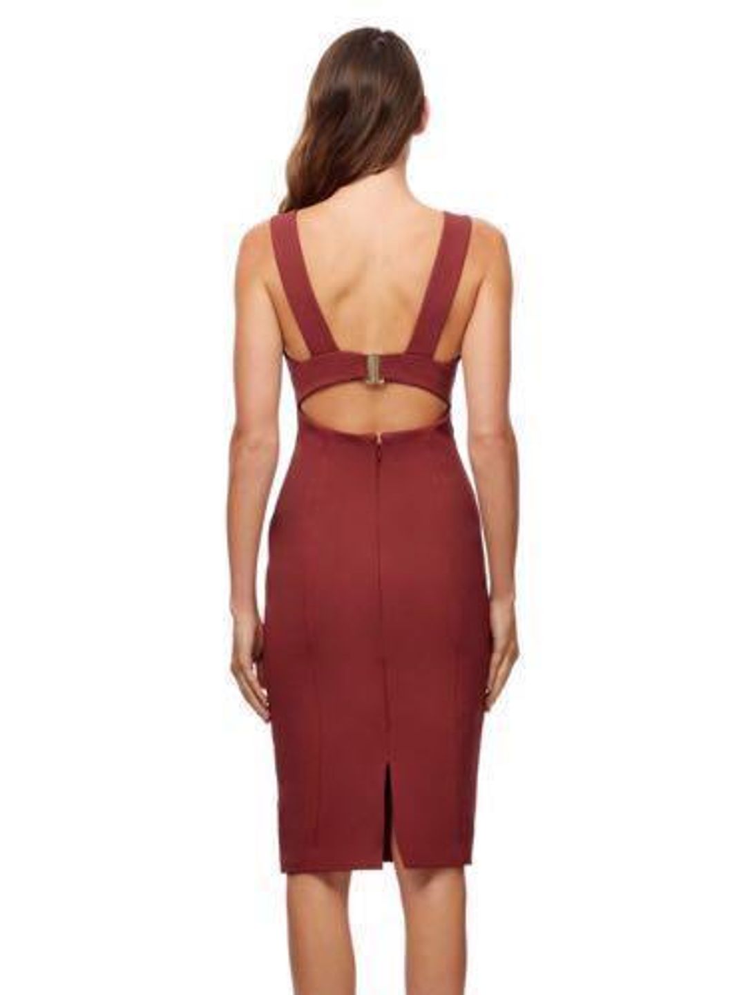 Kookai Roxy Dress Burgundy Size 6 for rent on The Volte - main image