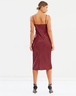 Shona Joy Bias Slip Midi Red and Navy Stripe Size 6 for rent on The Volte - image 3