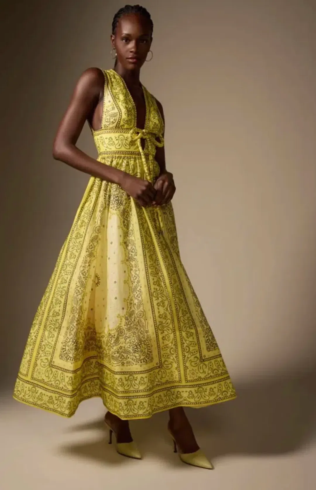 Zimmermann Matchmaker Bow Long Dress Size 0/ AUS 8 for rent on The Volte - main image