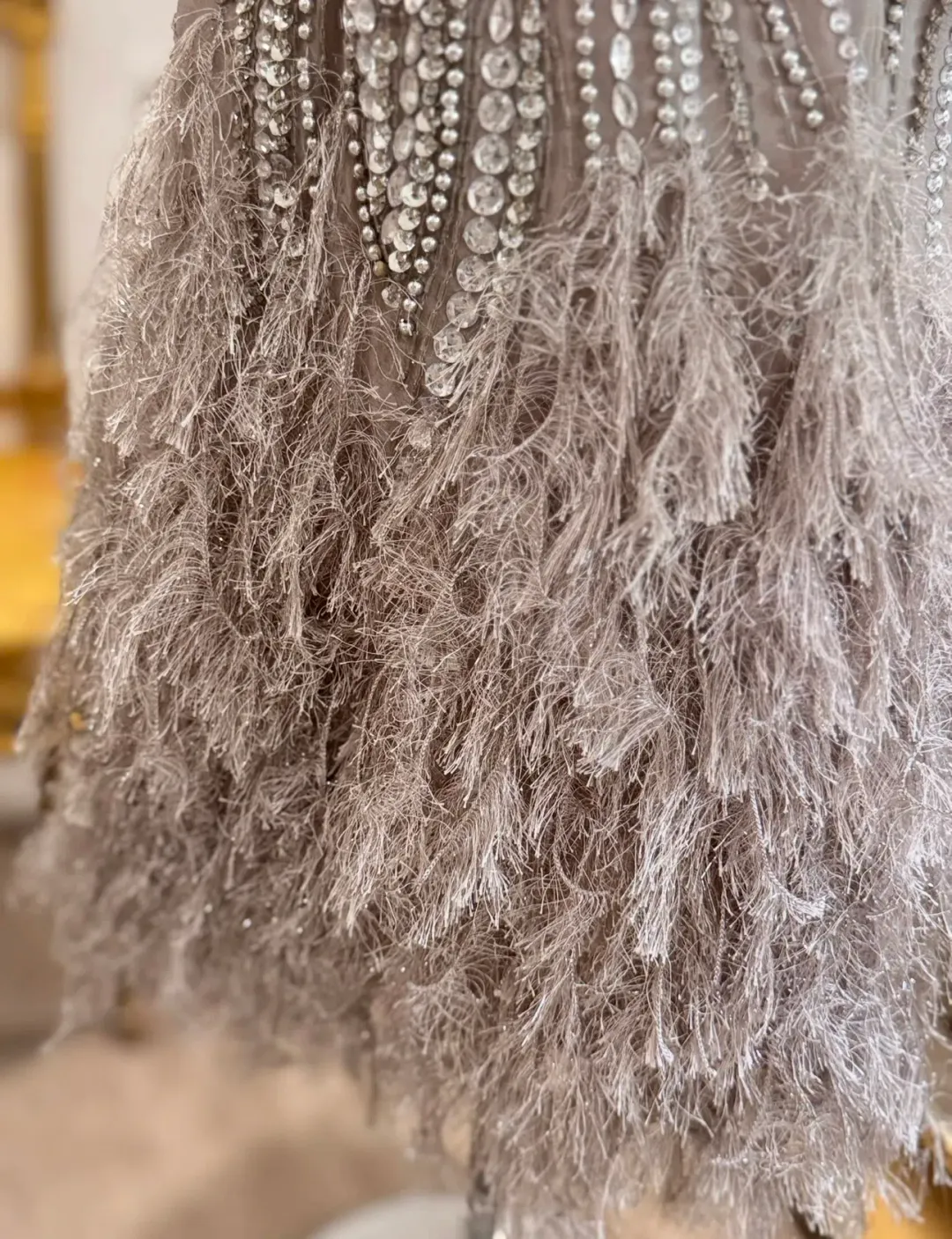 ASOS Limited Edition Gatsby Crystal Feather Mini Dress  for rent on The Volte - main image