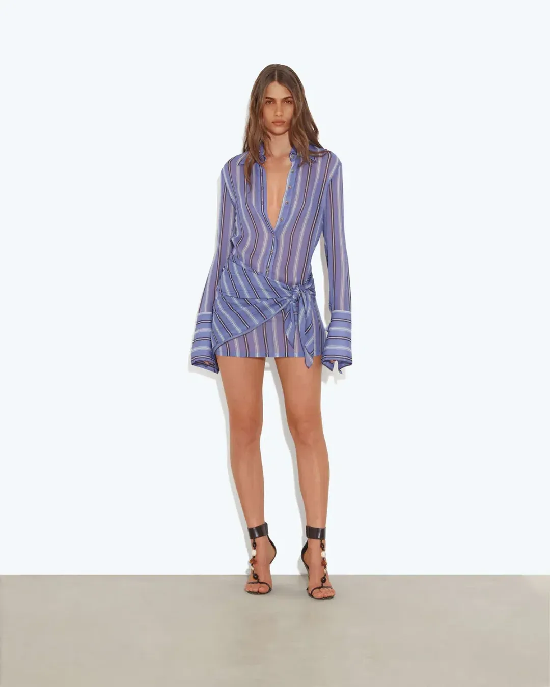 Rat & Boa NILAH SHIRT DRESS PURPLE Size XS for rent on The Volte - main image
