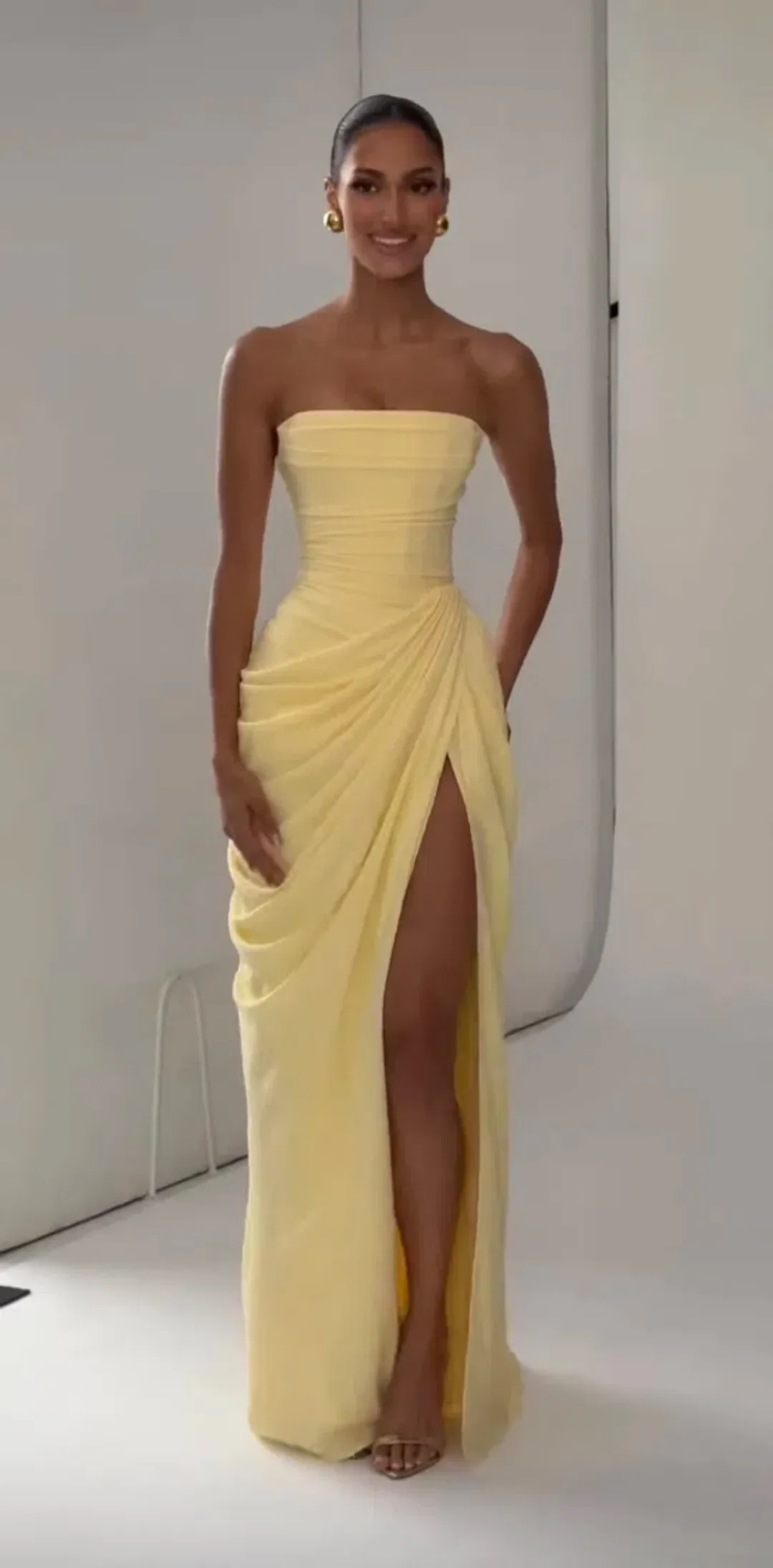 Baby boo cyra maxi dress  for rent on The Volte - main image