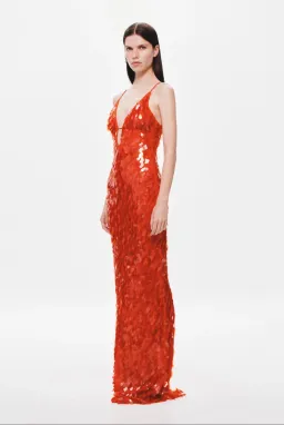 Misha / Sapphire Sequin Dress / Red / 10 for rent on The Volte - image 2