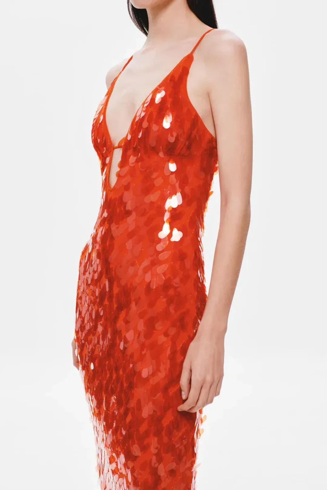 Misha / Sapphire Sequin Dress / Red / 10 for rent on The Volte - main image